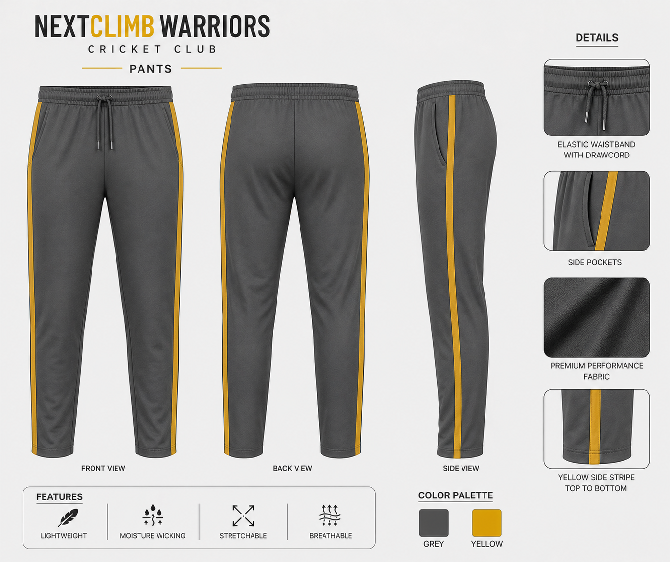 Custom cricket pants