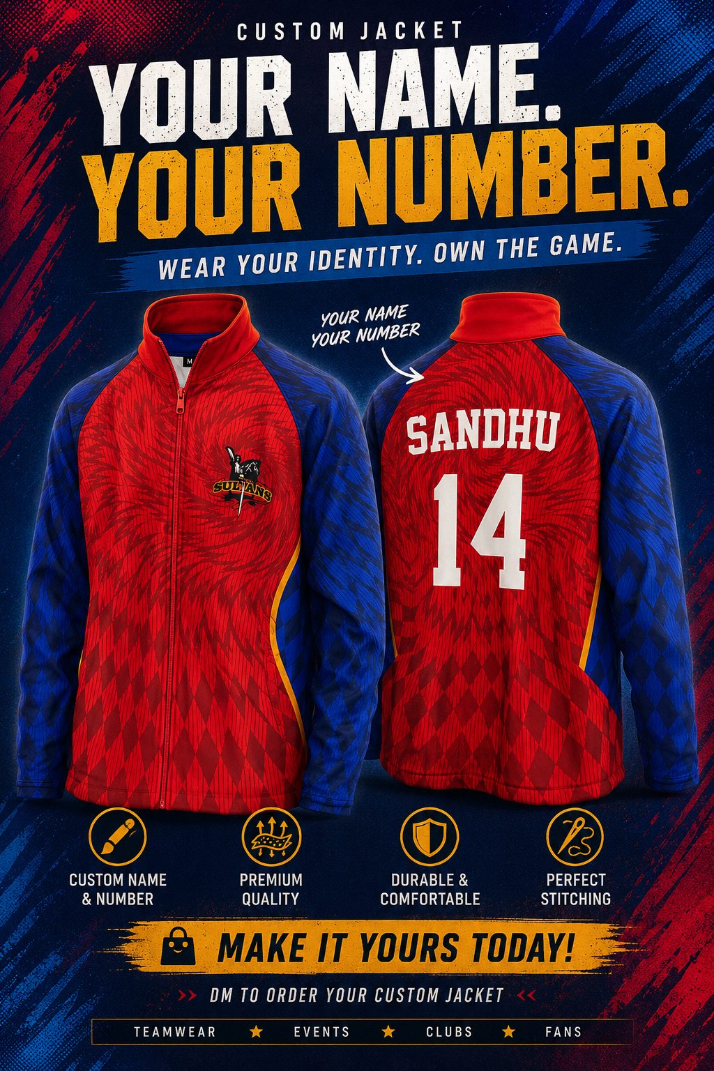 Zipper Jackets custom sportswear